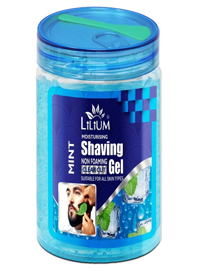 Lilium Non Foaming Mint Shaving Gel 500ml | Clear Cut & Moisturizing | Foam-Free Formula, Effective Shaving & Gentle on Skin | 100% Vegan & Suitable For All Skin Types - Image 1